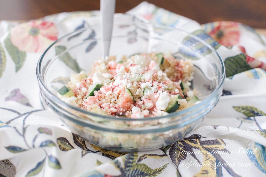 Summer Quinoa Salad Recipe at: Stephanie-spring.com