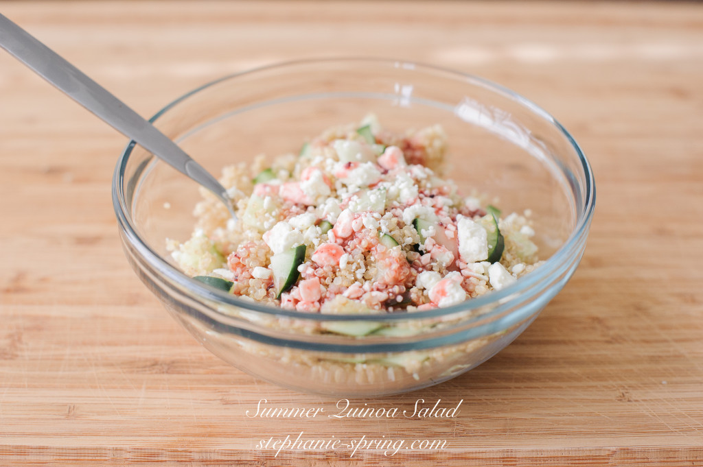 Summer Quinoa Salad Recipe at: Stephanie-spring.com