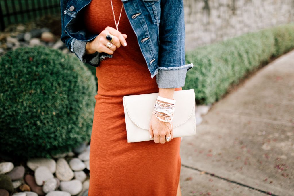 My Favorite Arm Candy...The BOGO Victoria Emerson Sale by popular Nashville fashion blog, Hello Happiness: image of a woman wearing a Victoria Emerson BARI stack bracelets and Victoria Emerson SILVER DORADO ON IVORY stack bracelets.