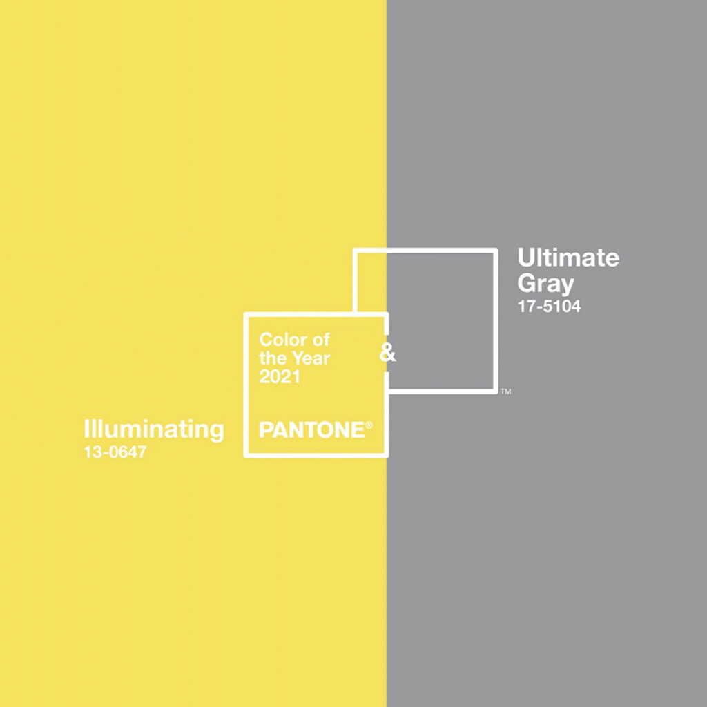 Pantone Color of the Year by popular Nashville life and style blog, Hello Happiness: collage image of illuminating yellow and ultimate gray. 