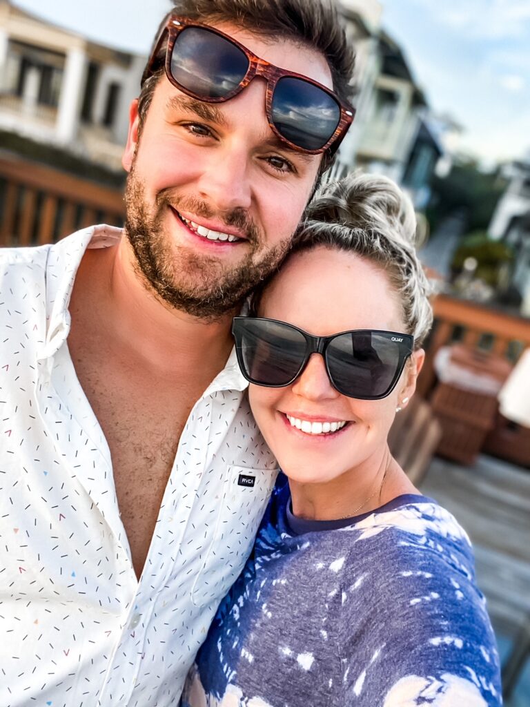 Rosemary Beach by popular Nashville travel blog, Hello Happiness: image of Natasha Stoneking and her husband taking a selfie. 