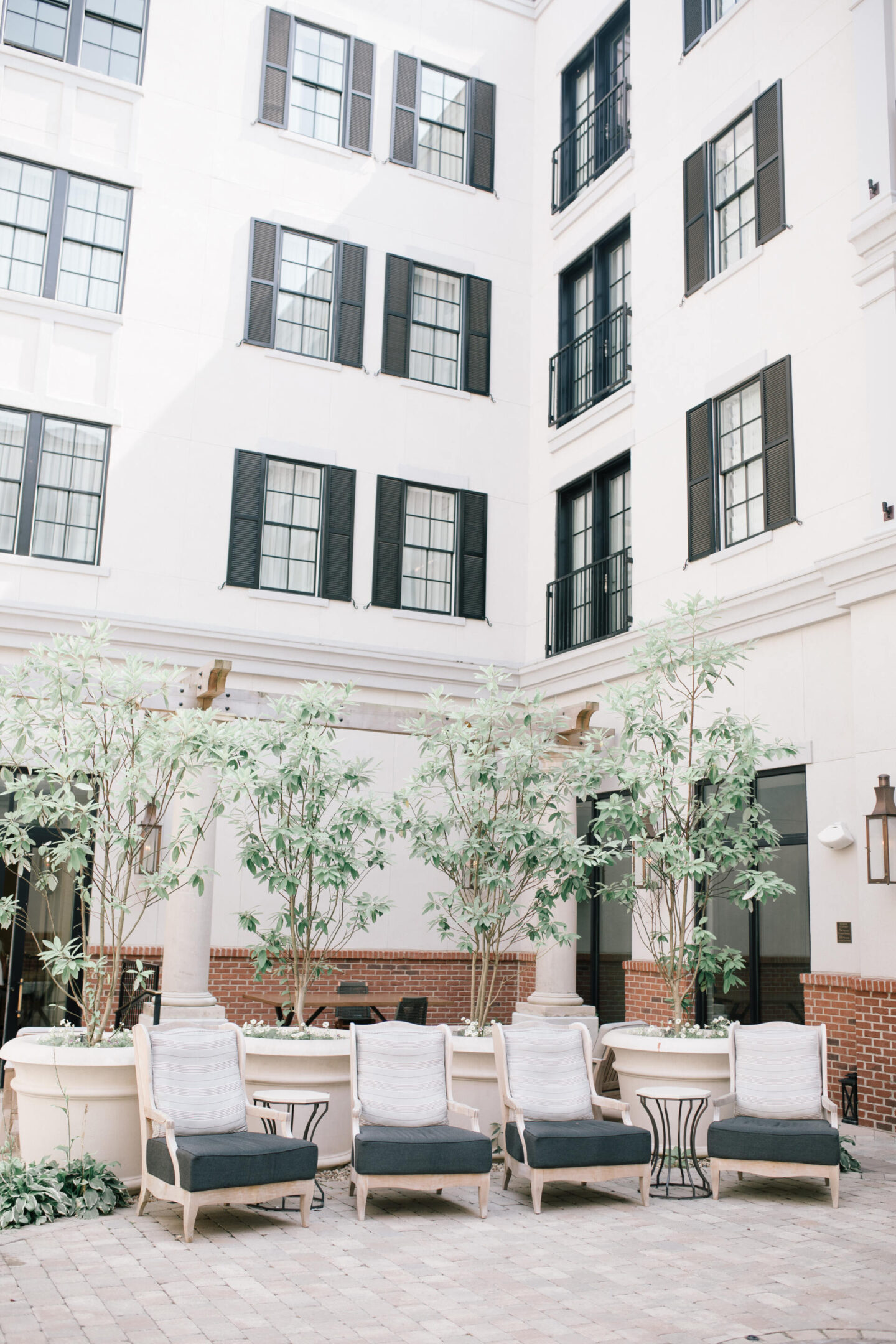 Harpeth Hotel by popular Nashville travel blog, Hello Happiness: image of the Harpeth Hotel courtyard. 