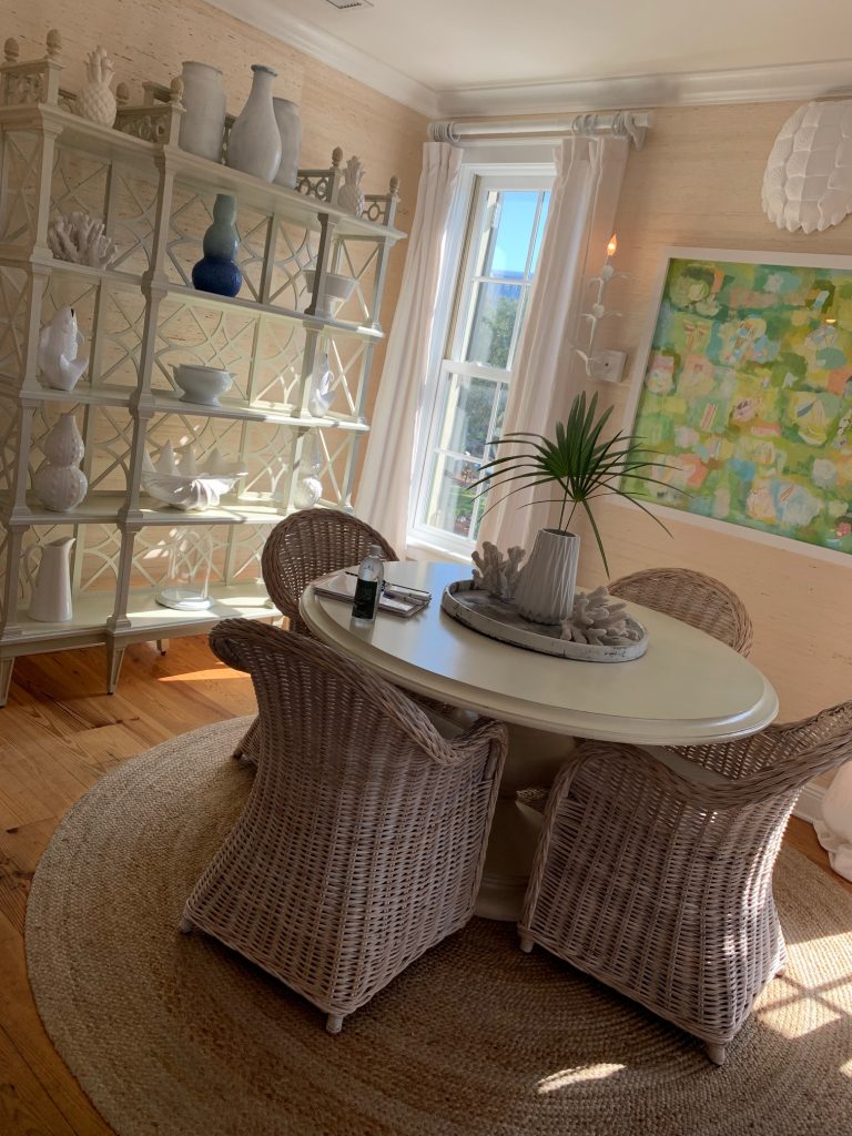 Finding Our Dream Home Away From Home... Rosemary Beach Realty by popular Nashville travel blog, Hello Happiness: image of a round table dining set. 