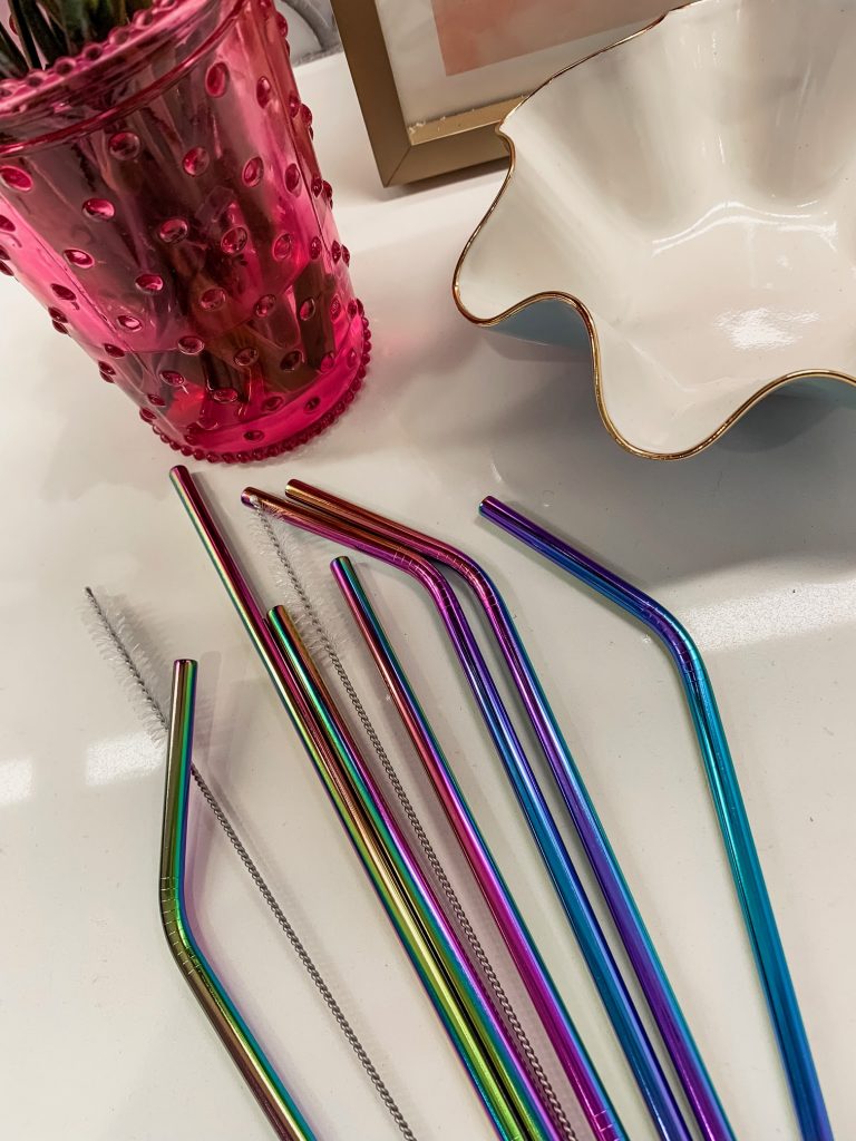 Amazon Favorites featured by top US life and style blog, Hello! Happiness: rainbow stainless steel straws
