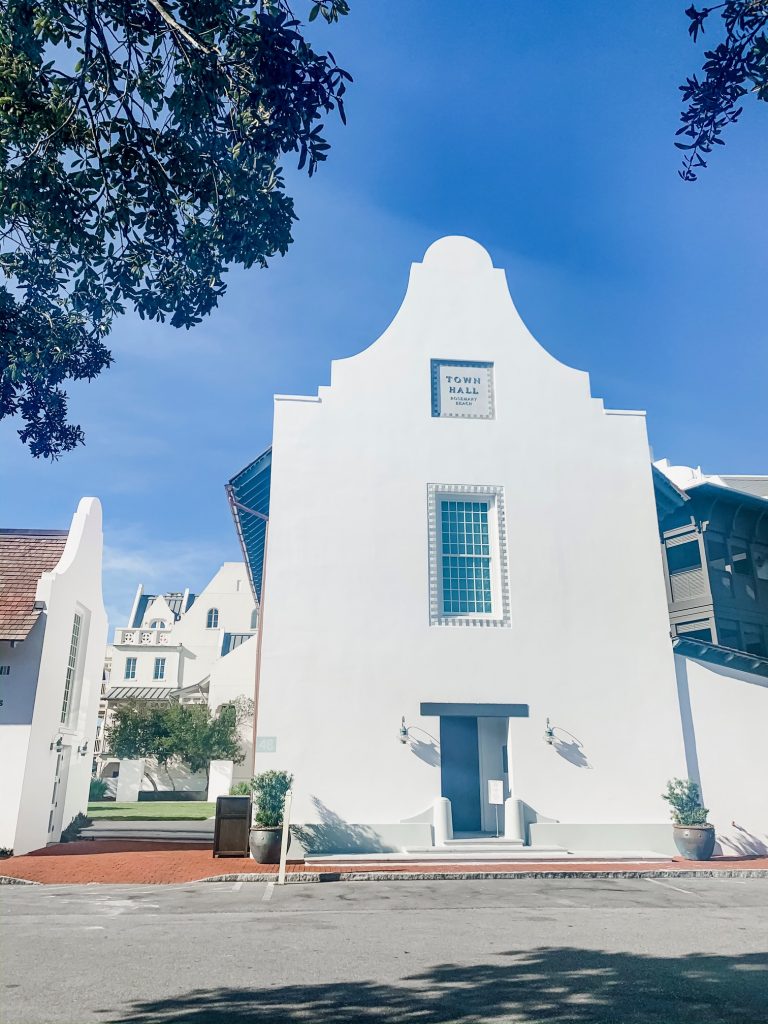Finding Our Dream Home Away From Home... Rosemary Beach Realty by popular Nashville travel blog, Hello Happiness: image of a town hall building. 