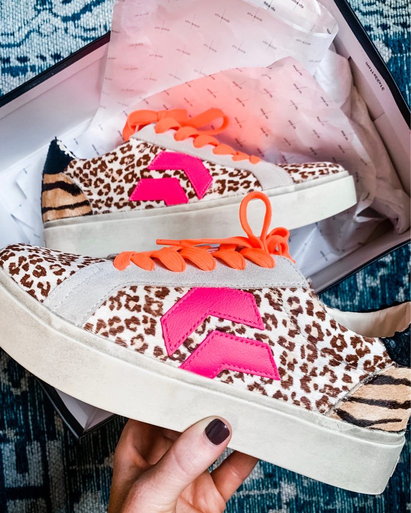 The Friday Five...by popular Nashville life and style blog, Hello Happiness: image of a pair of Dolce Vita YVETT SNEAKERS IN LEOPARD MULTI.