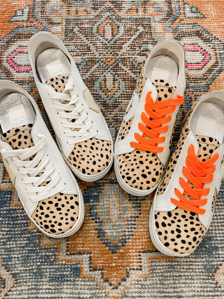 Memorial Day Sales by popular Nashville fashion blog, Hello Happiness: image of two pairs of Dolce Vita sneakers. 