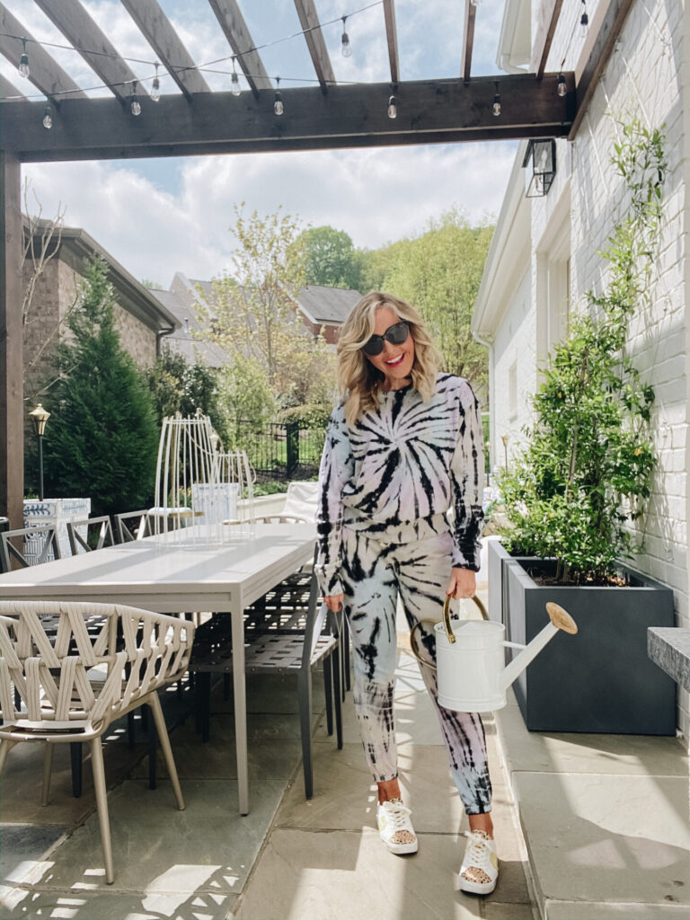 N Philanthropy by popular Nashville fashion blog, Hello Happiness: image of a woman wearing a N Philanthropy LAUREN PULLOVER, N Philanthropy NIGHT - JOGGER, Dolce Vita ZAGA SNEAKERS IN LEOPARD, and Amazon Freckles Mark Butterfly Sunglasses Semi Cat Eye.