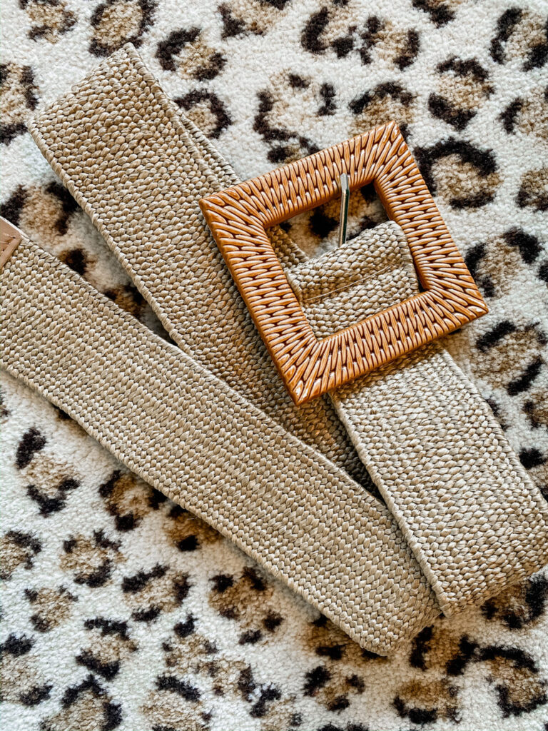 Favorite Things on Amazon by popular Nashville life and style blog, Hello Happiness: image of a woven straw belt. 