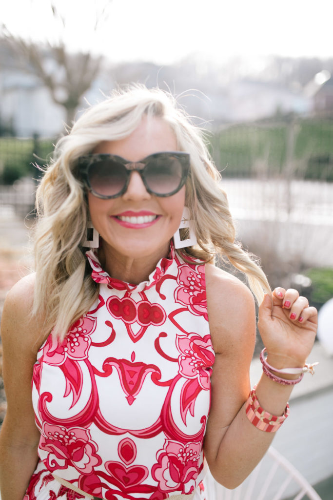 Victoria Emerson Sale by popular Nashville fashion blog, Hello Happiness: image of a woman wearing a Victoria Emerson double wrap bracelet and a Victoria Emerson Enamel Stack Bracelets.