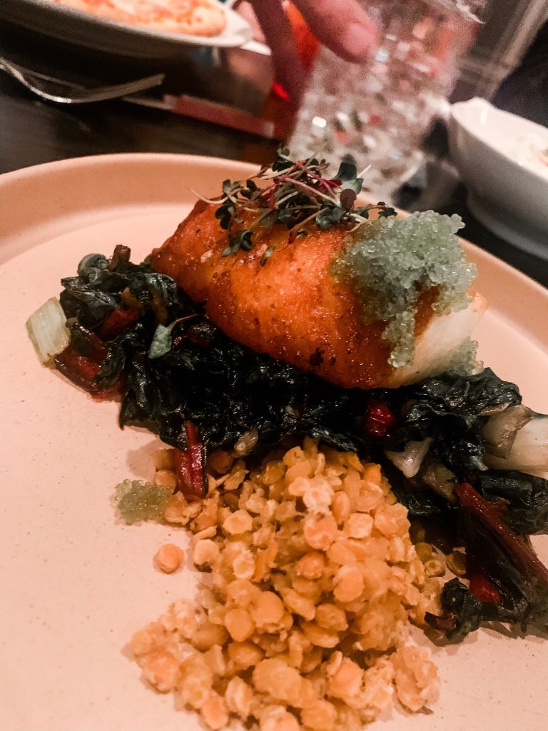 Meet Me for a Weekend in St. Louis | The Perfect Family Getaway by popular travel blog, Hello Happiness: image of Chilean sea bass at The Preston. 