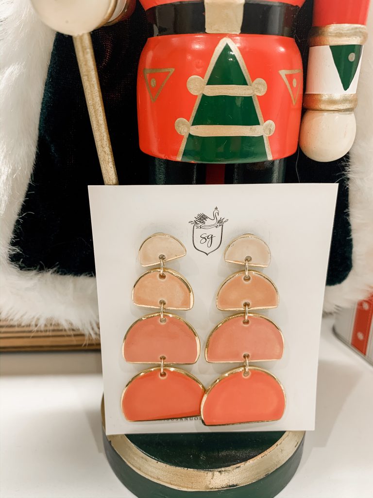 Shop Small Saturday 2019 by popular Nashville life and style blog, Hello Happiness: image of Susan Gordon Pottery earrings.