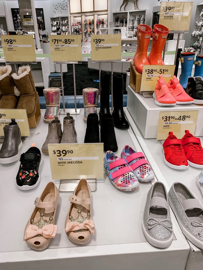 It's LIVE, The 2019 Nordstrom Anniversary Sale... First Look Favs + Dressing Room Diaries by popular Nashville fashion blog, Hello Happiness: image of shoe display in a Nordstrom store. 