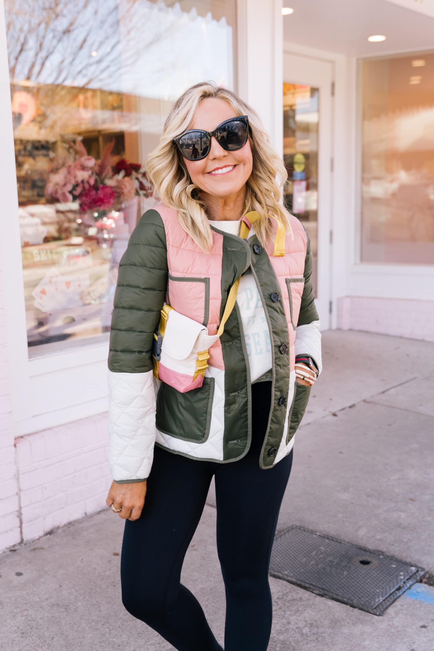 jcrew athleisure for her featured by top Nashville fashion blogger, Hello Happiness.