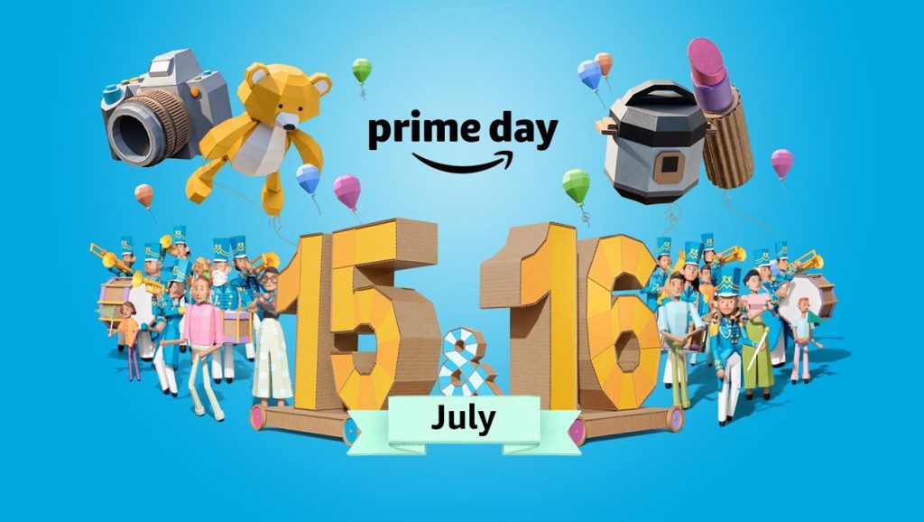 Amazon Prime Day... It's HERE! by popular Nashville lifestyle blog, Hello Happiness: graphic image of Amazon Prime Day ad.
