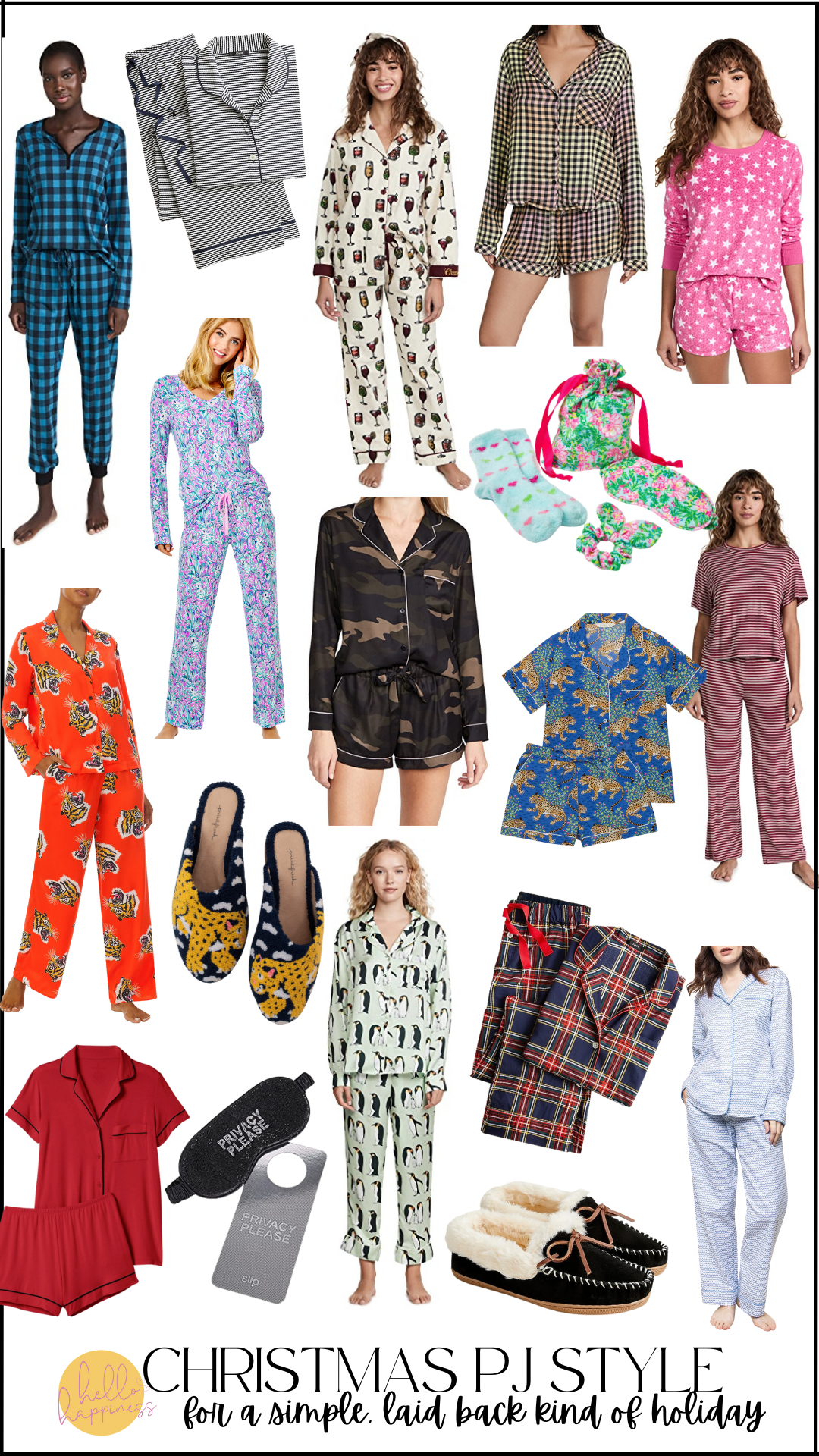 Christmas pajamas for her featured by top US mom fashion blogger, Hello Happiness.