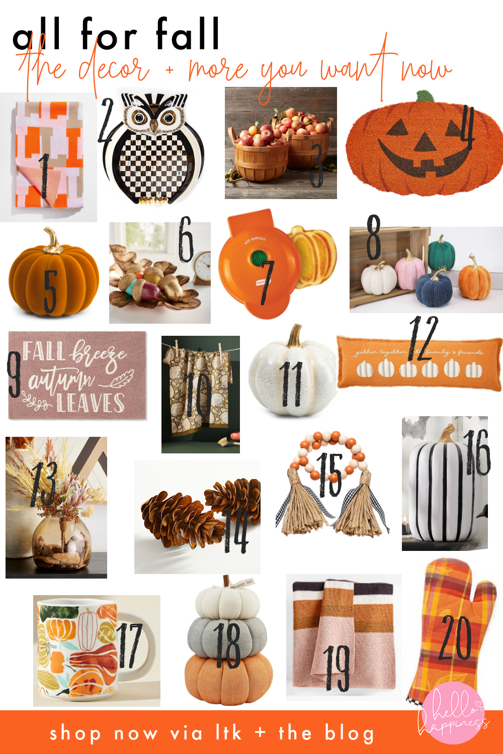 Cozy Fall Home Decor featured by top Nashville lifestyle blogger, Hello Happiness