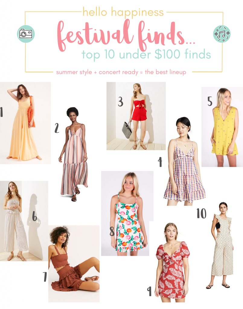 Festival Outfit Ideas featured by top US fashion blog Hello! Happiness