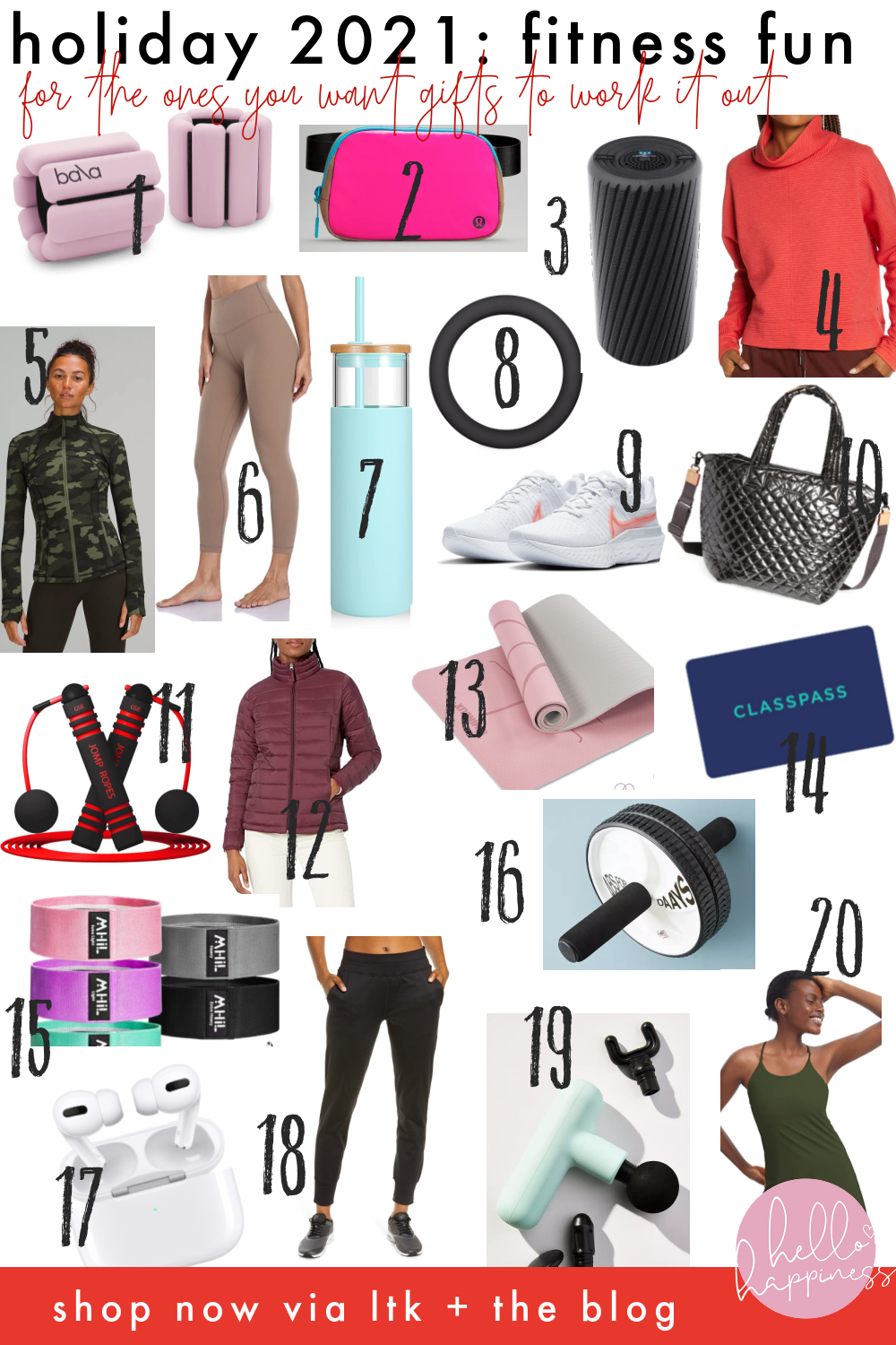 2021 Holiday Gift Guide : Best Fitness Gift Ideas for Her - Hello! Happiness