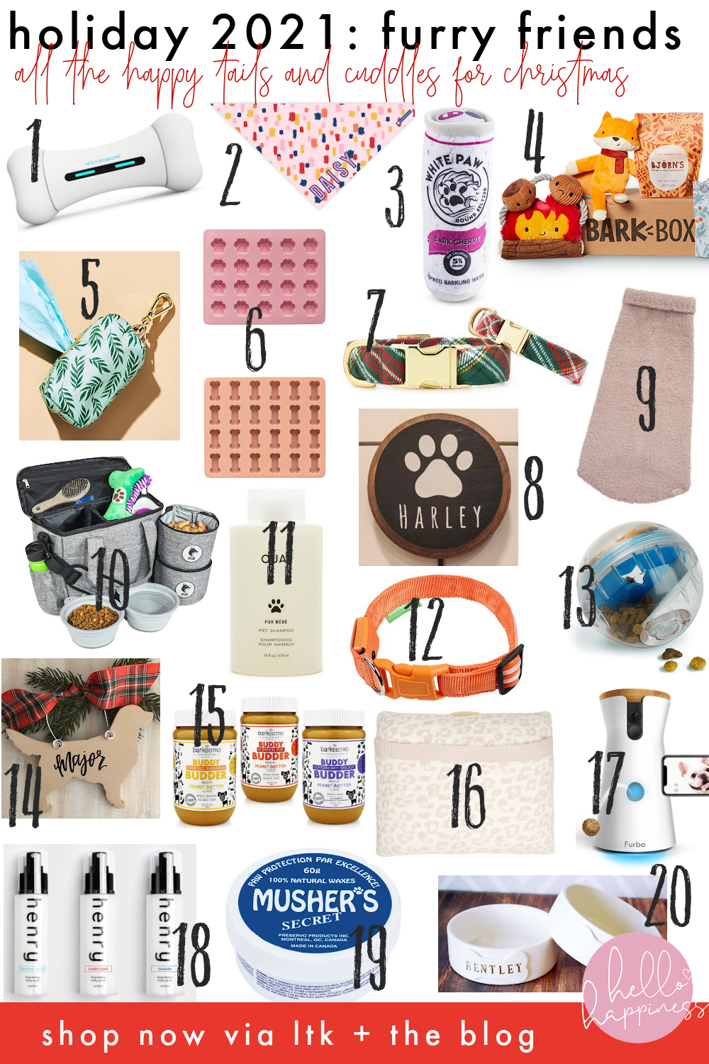The Best Dog Gift Ideas featured by top Nashville lifestyle blogger, Hello Happiness.