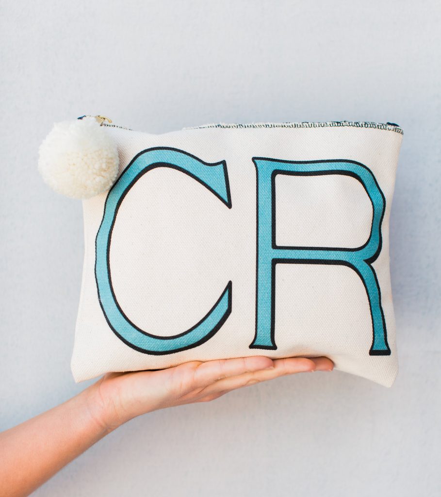 Shop Small Saturday 2019 by popular Nashville life and style blog, Hello Happiness: image of Henry Dry Goods personalized clutch.