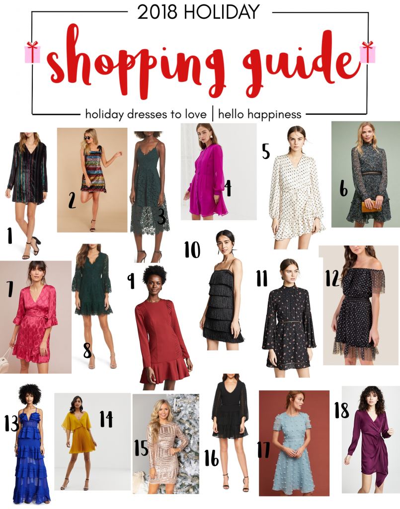 Festive and Fun... My Favorite Holiday + NYE Dresses | Hello! Happiness