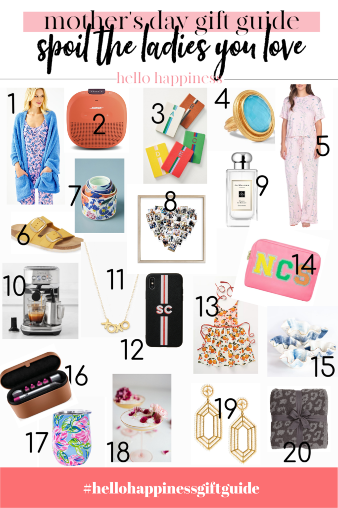 Mother's Day Gift Ideas by popular Nashville life and style blog, Hello Happiness: collage image of Mother's Day gift ideas. 