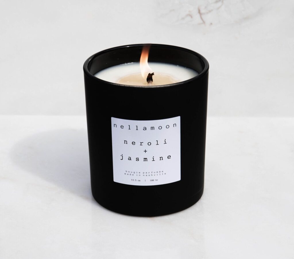 How to Support Small Business: image of a Nella Moon candle. 