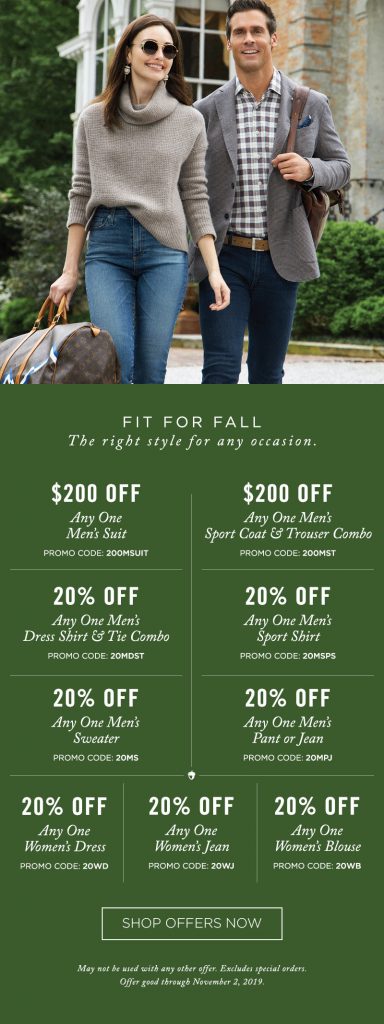 Oak Hall Fall Collection and coupons featured by top US fashion blog, Hello Happiness